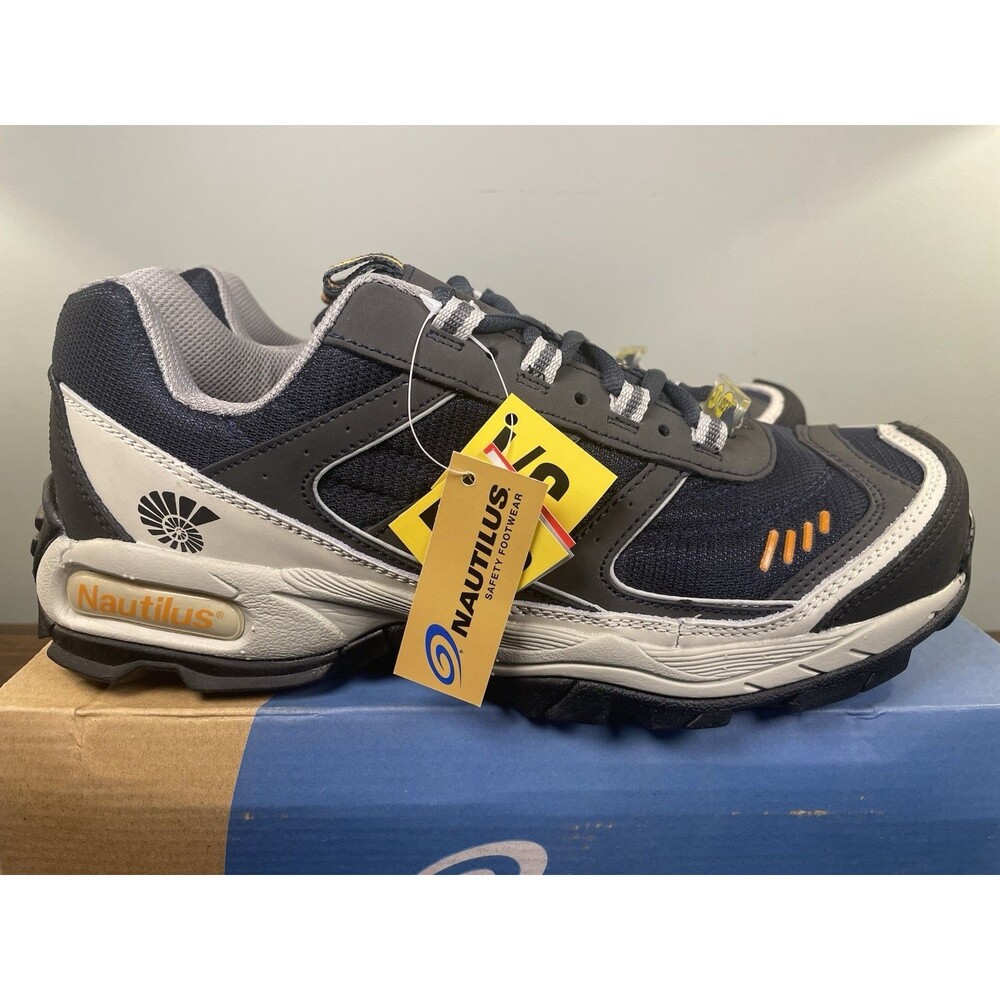 Nautilus N1326 Men’s Steel Toe ESD Work Shoes Size 12 Medium – Navy/Gray New - Picture 2 of 12